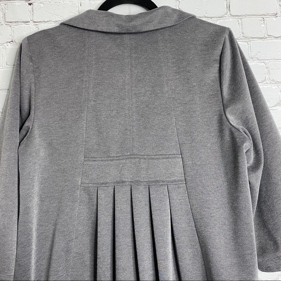 J Jill Gray 3/4 Sleeve Peacoat Jacket Large - Picture 8 of 10
